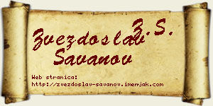 Zvezdoslav Savanov vizit kartica